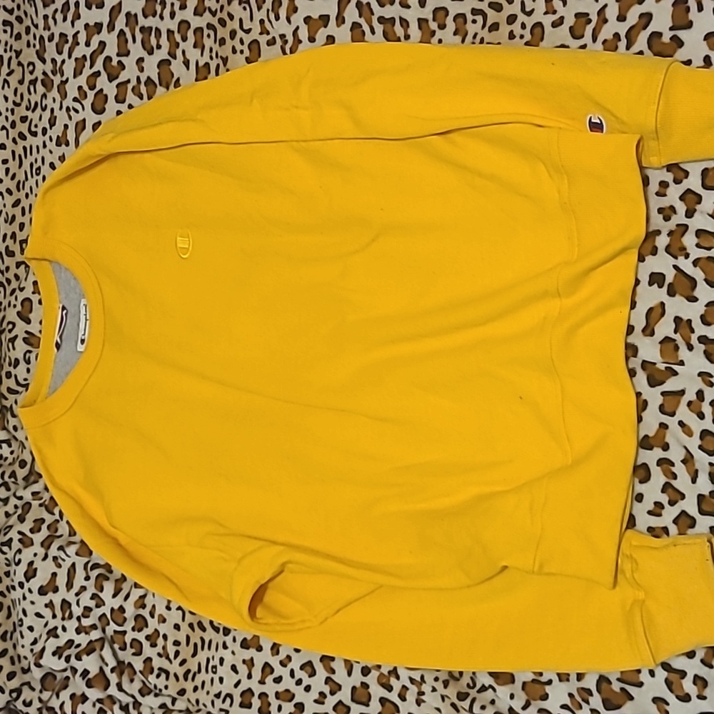 Mustard yellow champion crewneck